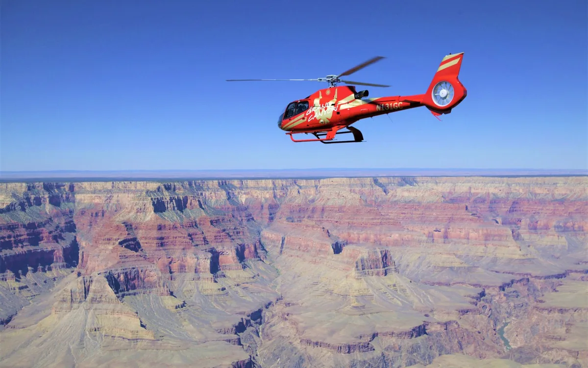The Grand Canyon seen from a helicopter over the Dragon Corridor
