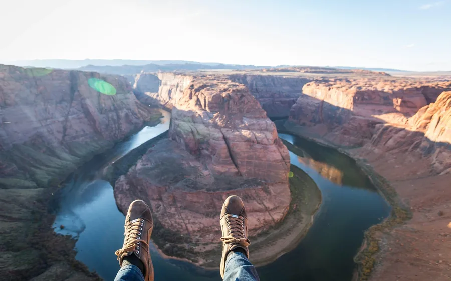 Horseshoe Bend on the Colorado River seen from the rim